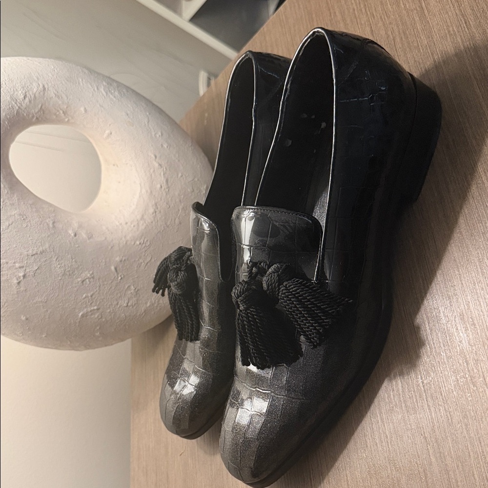 Jimmy Choo Black Loafers with Tassels